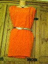 burnt orange short belted mini dress brand new with tags! offer Womens Clothing