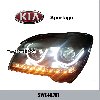 KIA Sportage Angel Eye LED Head Lamp DRL Headlights Dayline BLACK Head Lights SWE-HL787 offer Car Parts & Accessories
