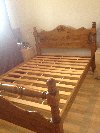 Double wooden bed frame Picture