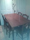 Oak and wrought iron table with ... Picture