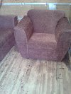 brown fabric 2 seater  & 2 chairs Picture