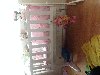 White Swinging Crib with bumper set Picture