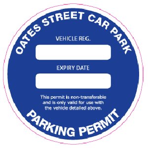 Parking Permit stickers  Picture