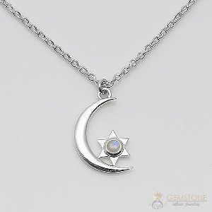 Moonstone Necklace - Serene Night - offer Jewellery