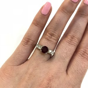 Art Deco Inspired Ruby and Diamo... Picture