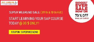 70 %	OFF Sale - LEARN 3 SAP COURSES @ 99 $ Only !  offer Education