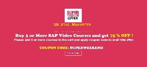 MONTH END SALE - LEARN ANY 3 SAP COURSES @ 99 $   offer Education