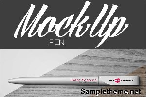 Free Pen Mockup Download - Sample Theme offer Computer & Electrical
