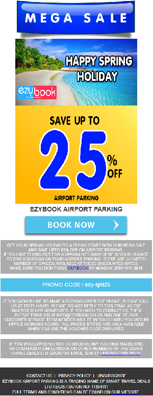 Spring Discount Offer at Airport Parking | UK offer Travel