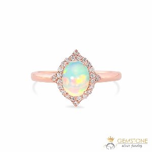 14K ROSE GOLD VERMEIL OPAL RING-SERENITY offer Jewellery
