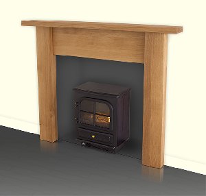 Fireplace Fire Surround Mantle Solid Oak Wood Mantelpiece Oiled Made to Measure offer Living Room