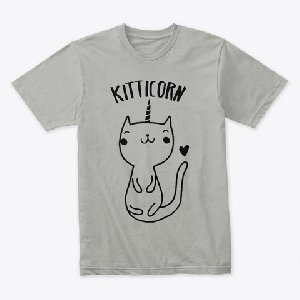 Cat Shirt Gift Idea T-Shirt Kitticorn Kitty Kitten T Shirt Tee Men Women Ladies Funny Present Animal Graphic Unicorn Caticorn Heart Pet offer Mens Clothing
