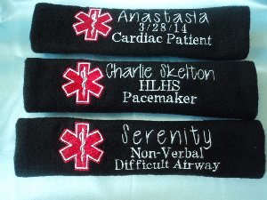 Personalised Medical Alert Seatb... Picture