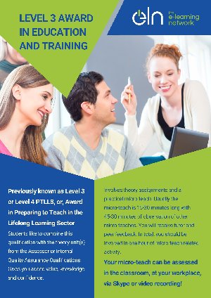 Level 3 Award in Education and Training offer Education