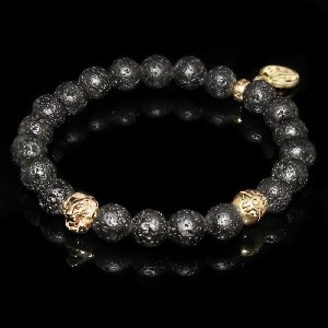 Black Lava Rock Lion Bracelet / ... Picture