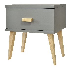 Solid pine wood bedside table gr... Picture