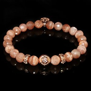 Peach Moonstone Luxury Bracelet Picture