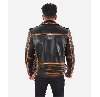 Men's Vintage Rust Effect Biker ... Picture