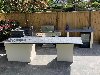 white granite kitchen worktops in London offer kitchen appliances
